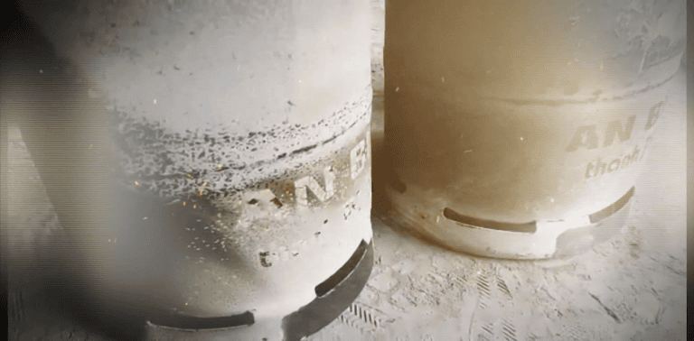 Vỏ bình gas quá cũ